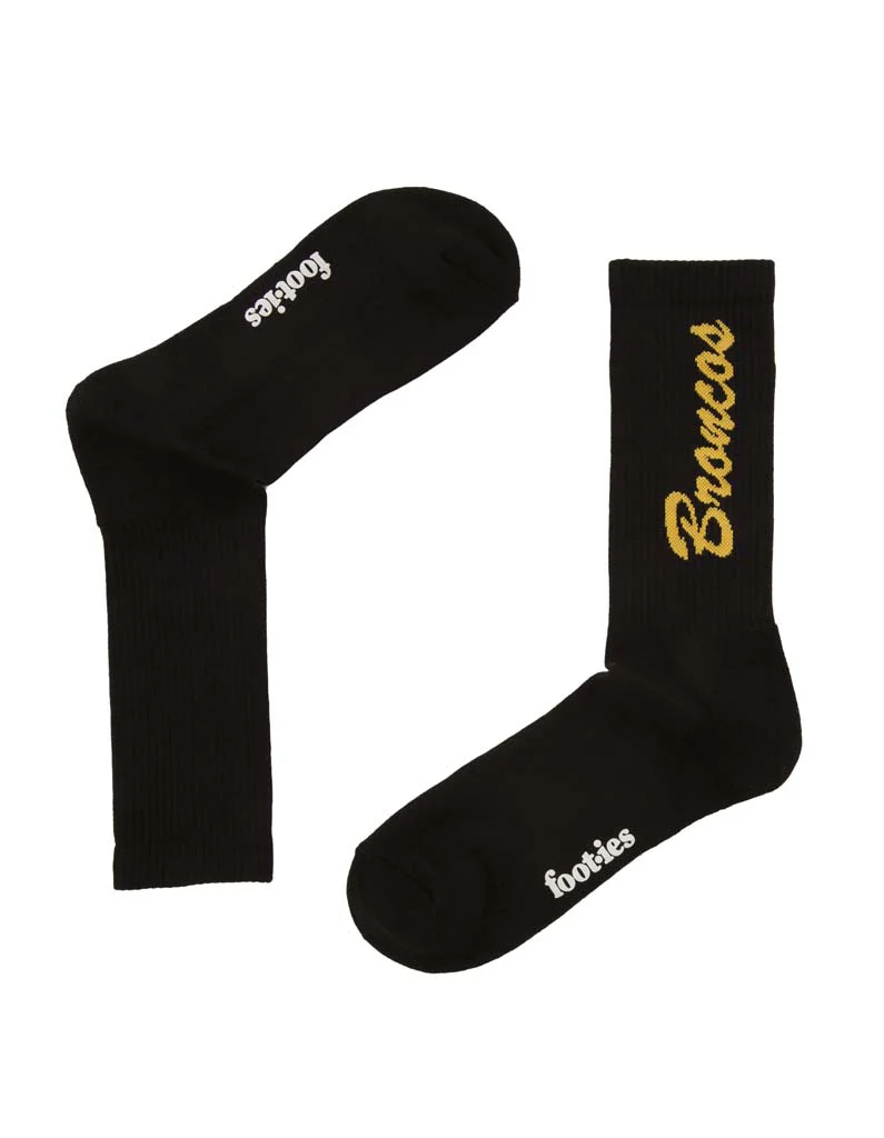 Brisbane Broncos Black Sneaker Sock 2 Pack - Image 3
