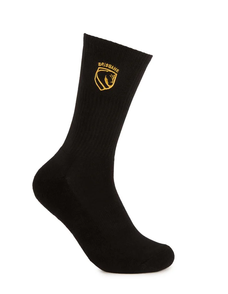 Brisbane Broncos Black Sneaker Sock 2 Pack - Image 4