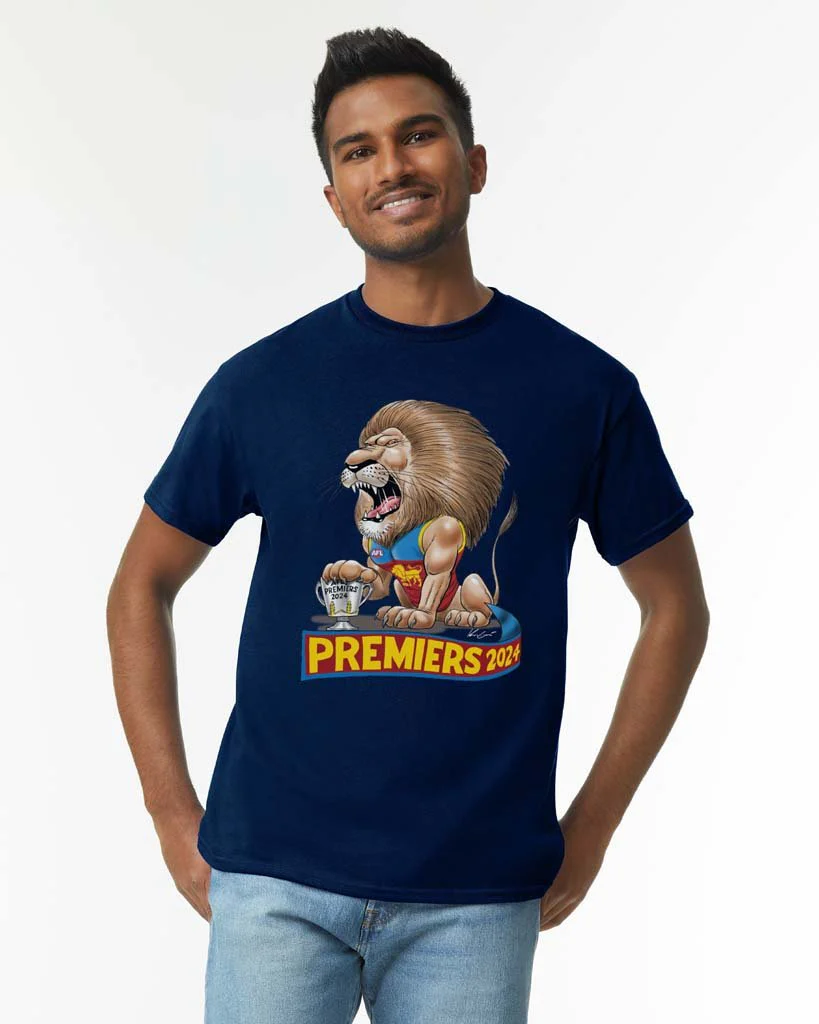 Brisbane Lions 2024 Premiers Mark Knight Tee Adult - Image 2