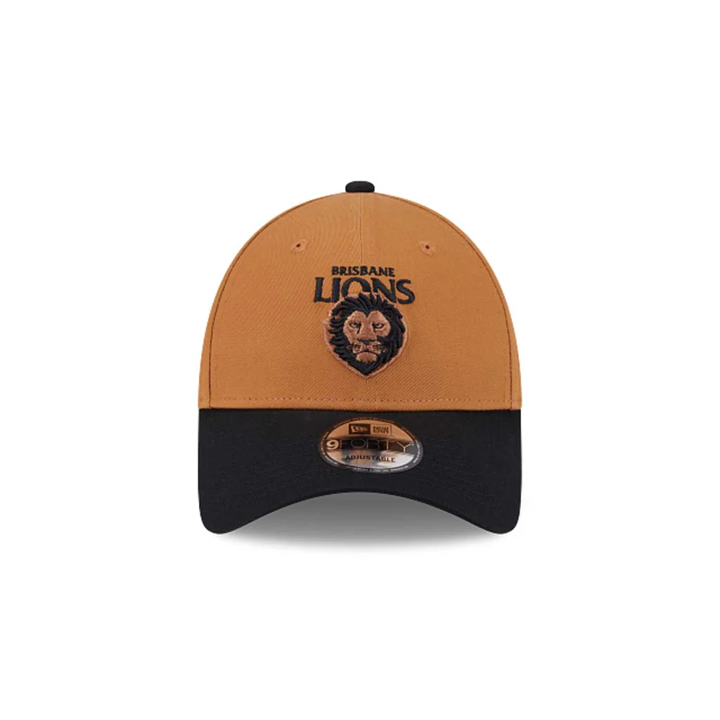 Brisbane Lions 9Forty Cap Light Brown Black - Image 2