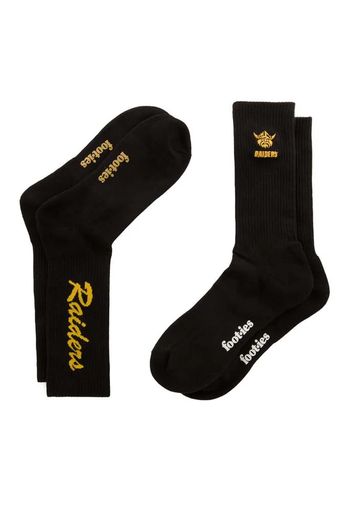 Canberra Raiders Black Sneaker Sock 2 Pack - Image 2