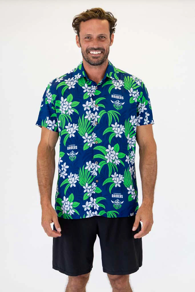 Canberra Raiders 'Reef' Hawaiian Shirt Adult - Image 8
