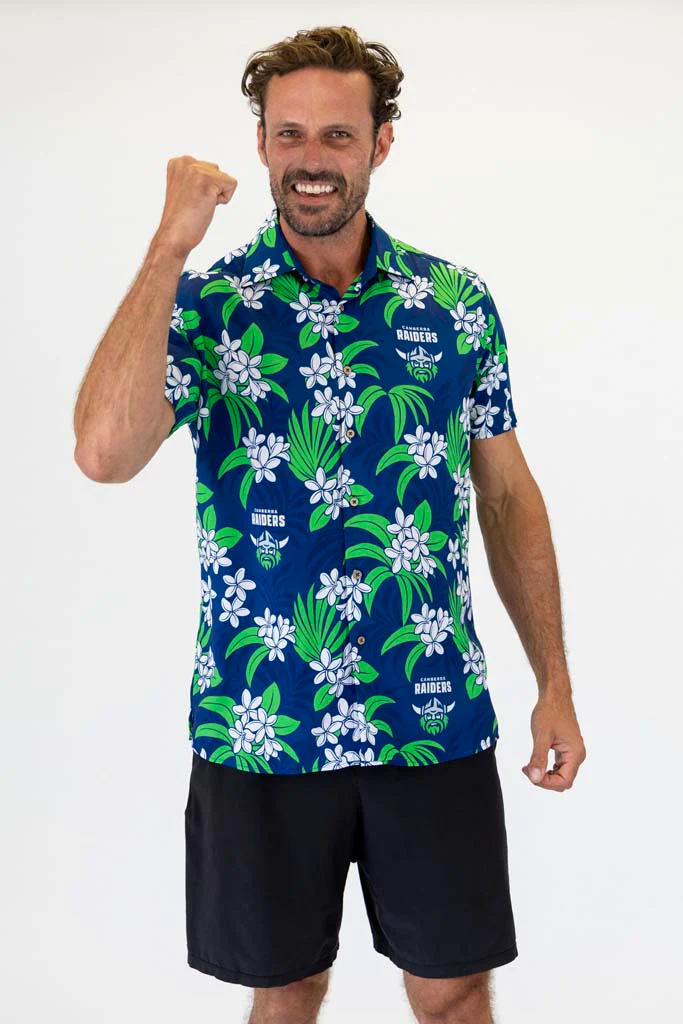 Canberra Raiders 'Reef' Hawaiian Shirt Adult - Image 9
