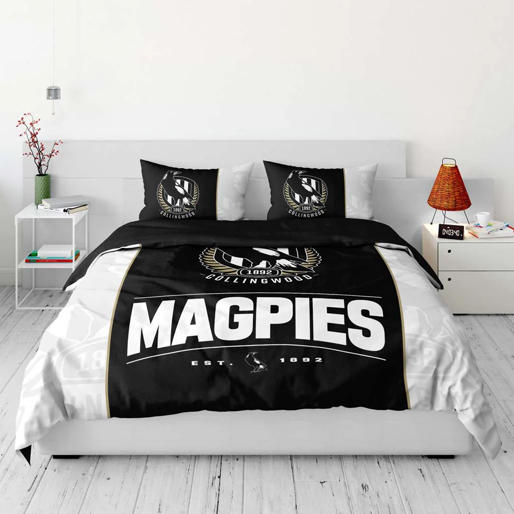 Collingwood Magpies Quilt Cover Queen
