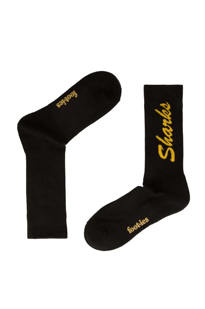Cronulla Sharks Black Sneaker Sock 2 Pack - Image 4