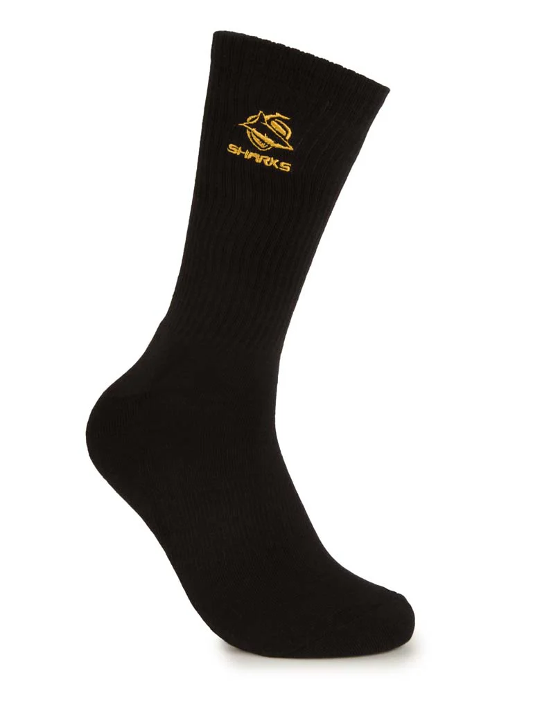 Cronulla Sharks Black Sneaker Sock 2 Pack - Image 5