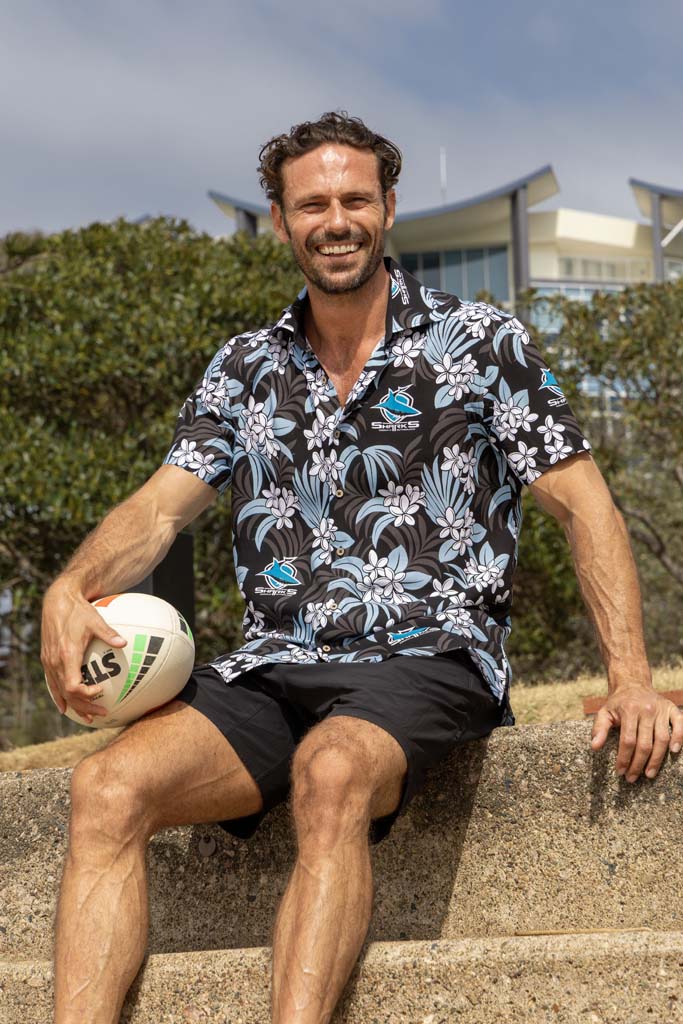 Cronulla Sharks 'Reef' Hawaiian Shirt Adult - Image 3