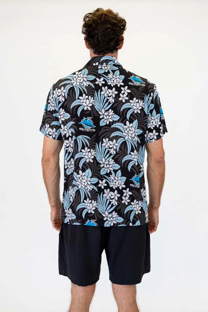 Cronulla Sharks 'Reef' Hawaiian Shirt Adult - Image 6