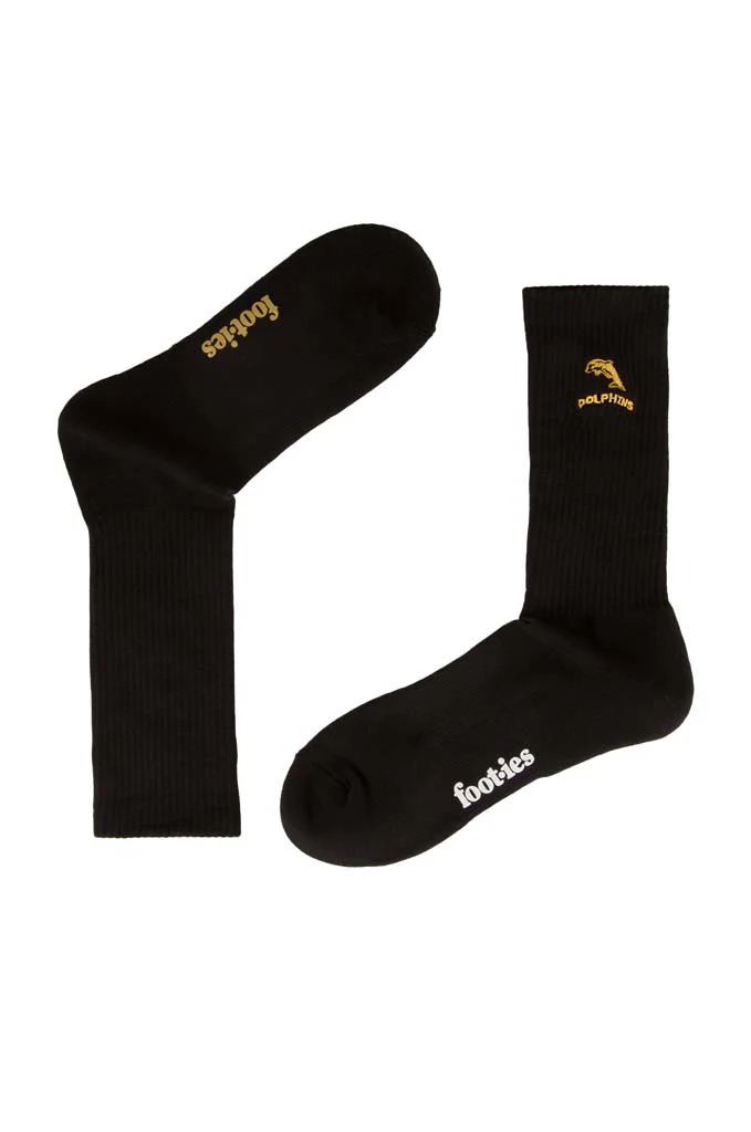Dolphins Black Sneaker Sock 2 Pack - Image 3