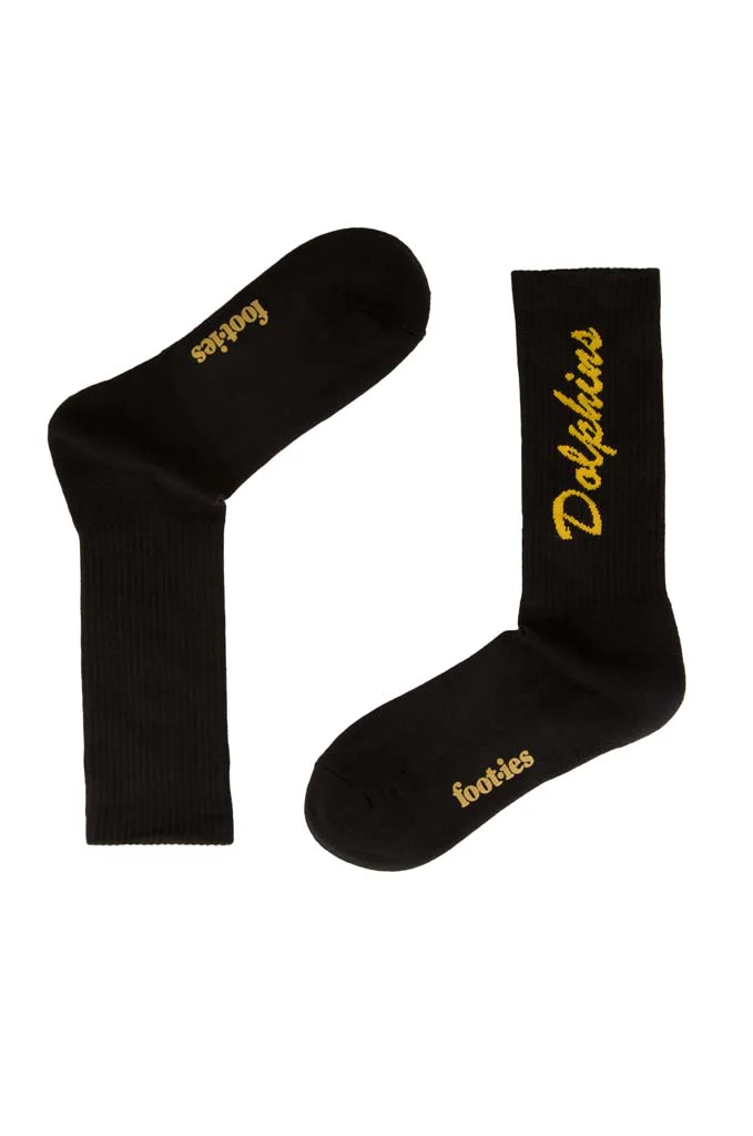 Dolphins Black Sneaker Sock 2 Pack - Image 4