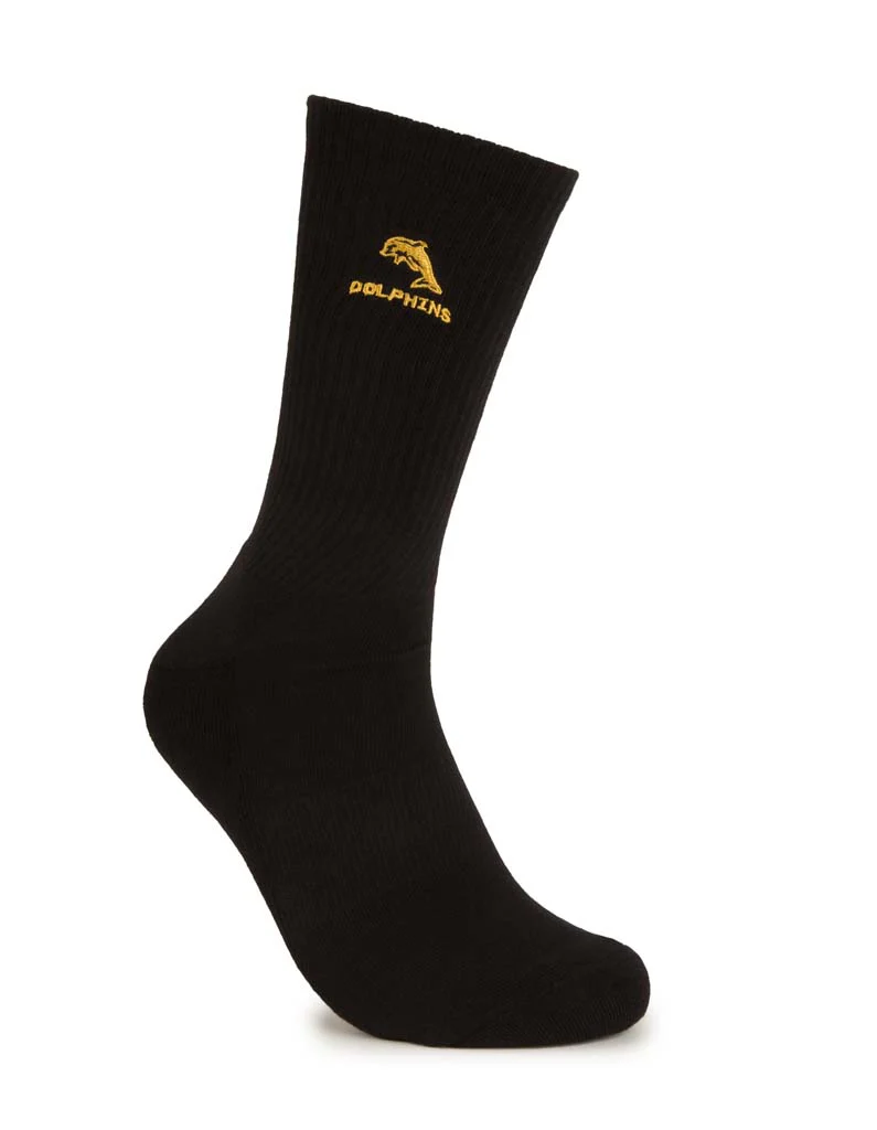 Dolphins Black Sneaker Sock 2 Pack - Image 5