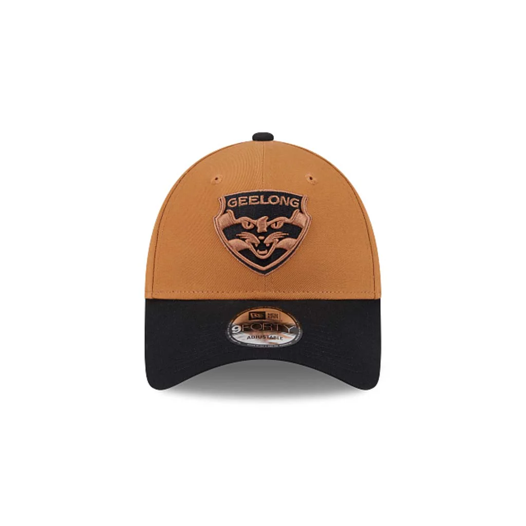 Geelong Cats 9Forty Cap Light Brown Black - Image 2