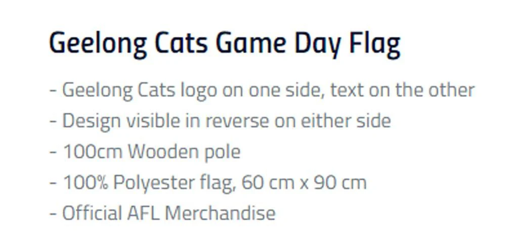 Geelong Cats Game Day Flag - Image 2