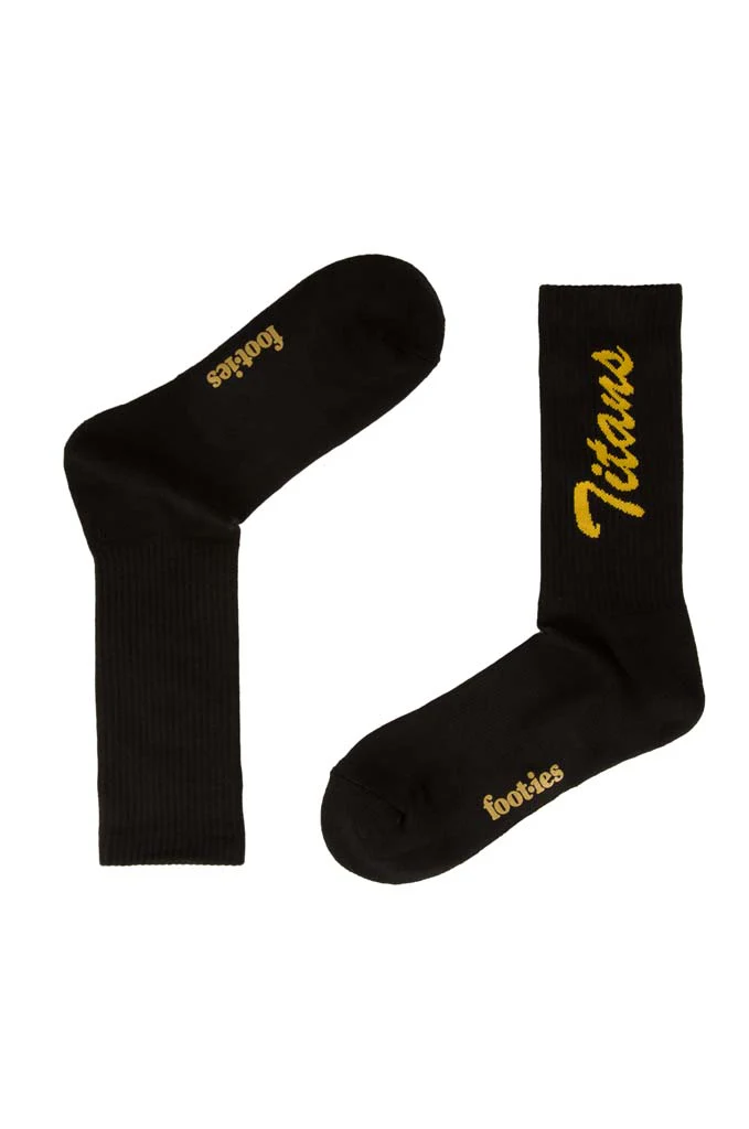Gold Coast Titans Black Sneaker Sock 2 Pack - Image 4