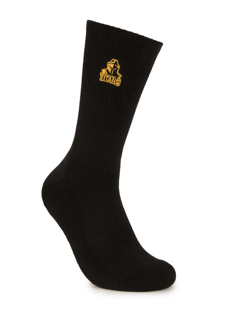 Gold Coast Titans Black Sneaker Sock 2 Pack - Image 5