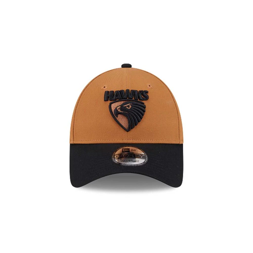 Hawthorn Hawks 9Forty Cap Light Brown Black - Image 2