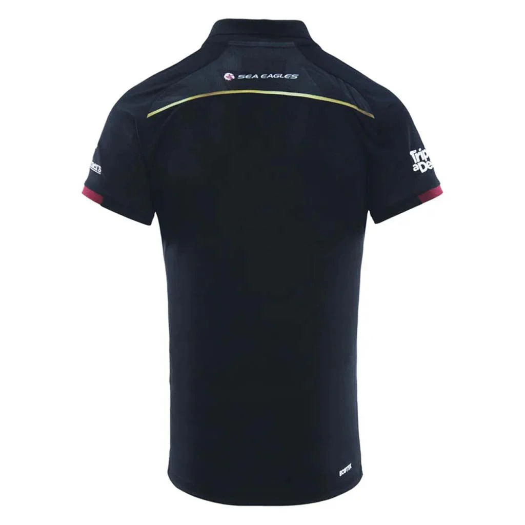 Manly Sea Eagles 2025 Media Polo Adult Black - Image 2
