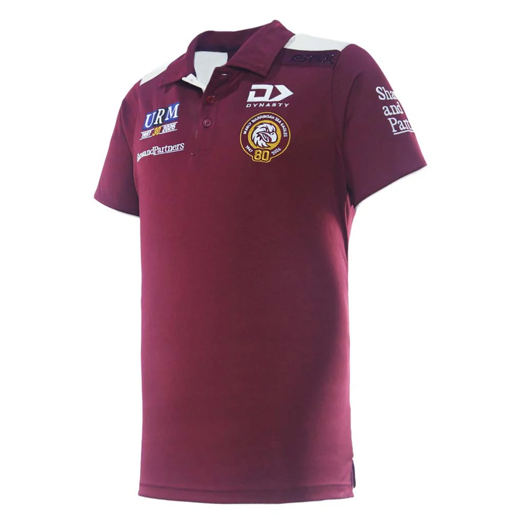 Manly Sea Eagles 2026 Media Polo Maroon Adult - Image 2