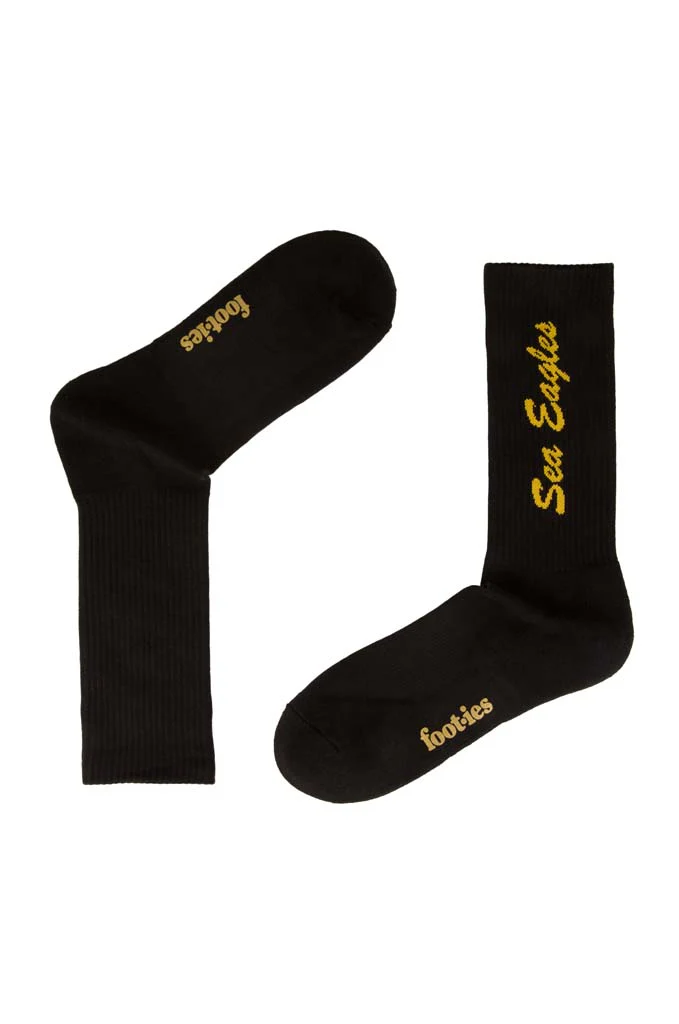 Manly Sea Eagles Black Sneaker Sock 2 Pack - Image 4