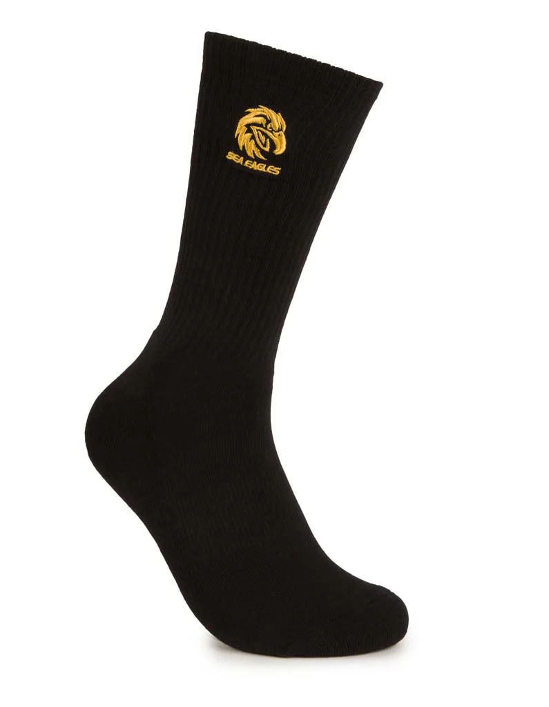Manly Sea Eagles Black Sneaker Sock 2 Pack - Image 5