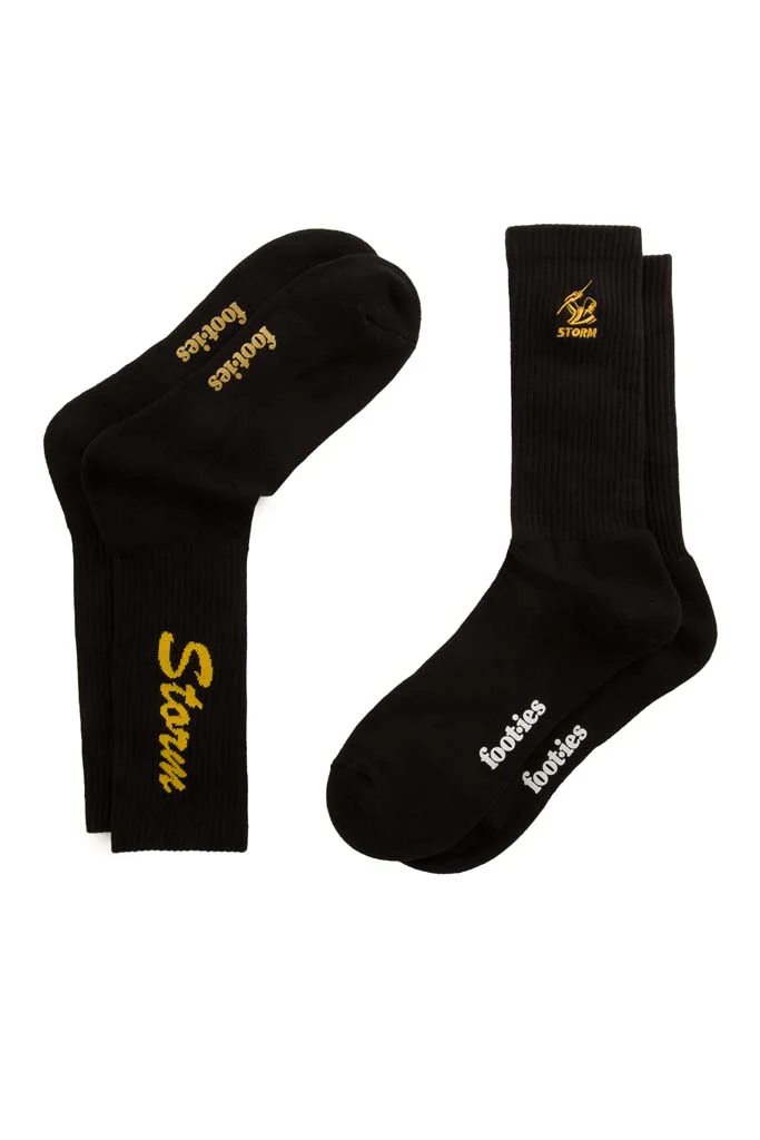 Melbourne Storm Black Sneaker Sock 2 Pack - Image 2
