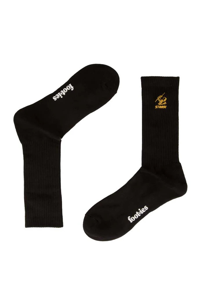 Melbourne Storm Black Sneaker Sock 2 Pack - Image 3