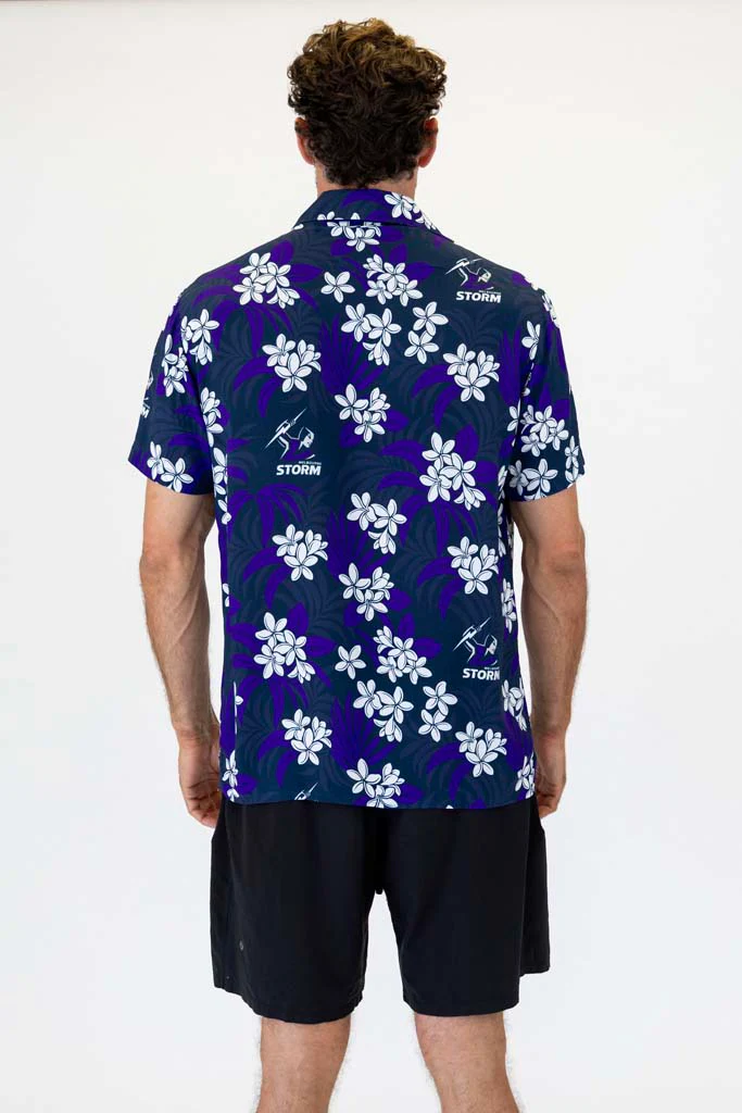 Melbourne Storm 'Reef' Hawaiian Shirt Adult - Image 4
