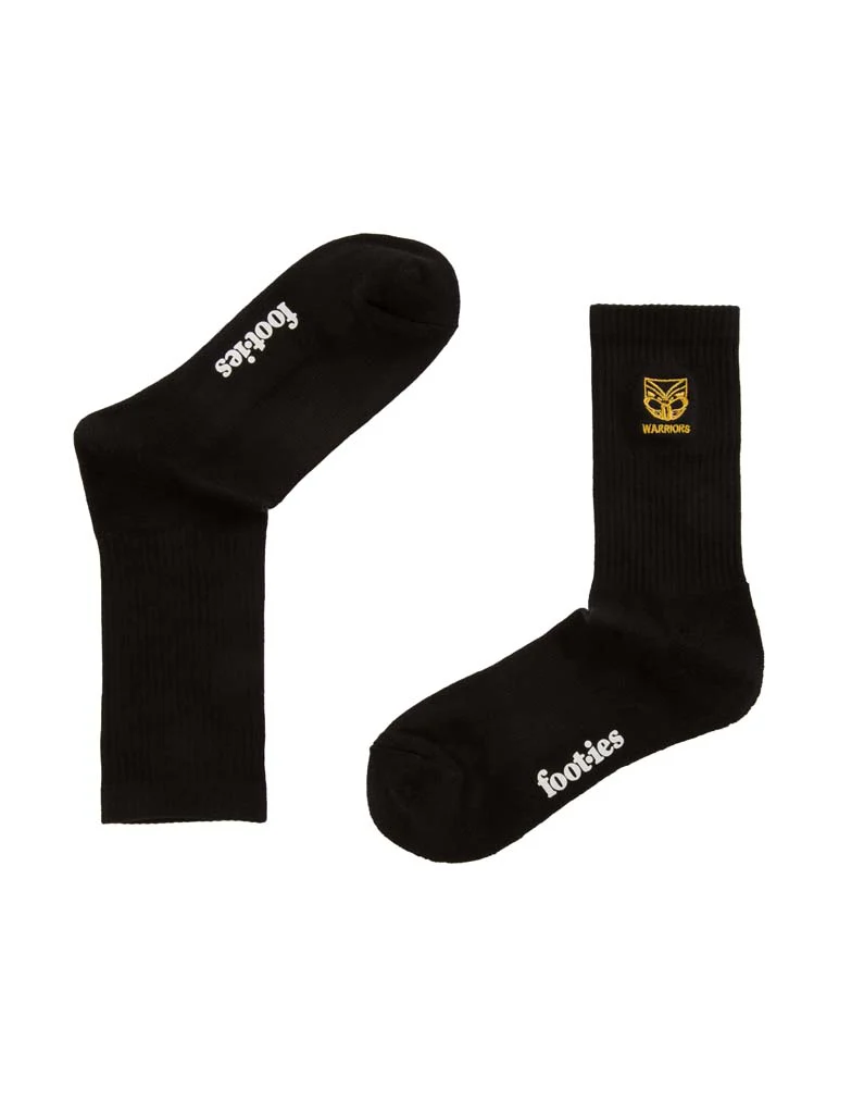 New Zealand Warriors Black Sneaker Sock 2 Pack - Image 3