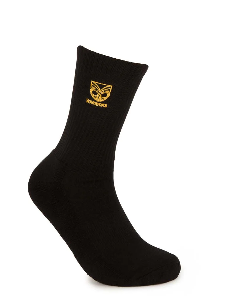 New Zealand Warriors Black Sneaker Sock 2 Pack - Image 5