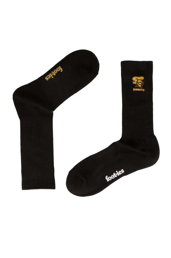Newcastle Knights Black Sneaker Sock 2 Pack - Image 3