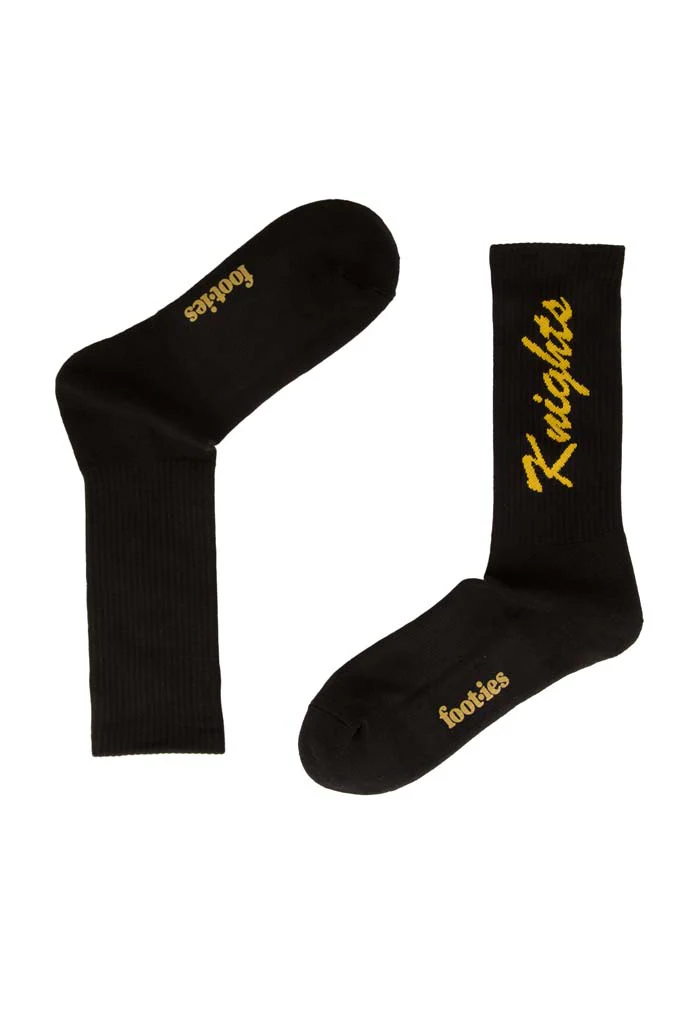 Newcastle Knights Black Sneaker Sock 2 Pack - Image 4
