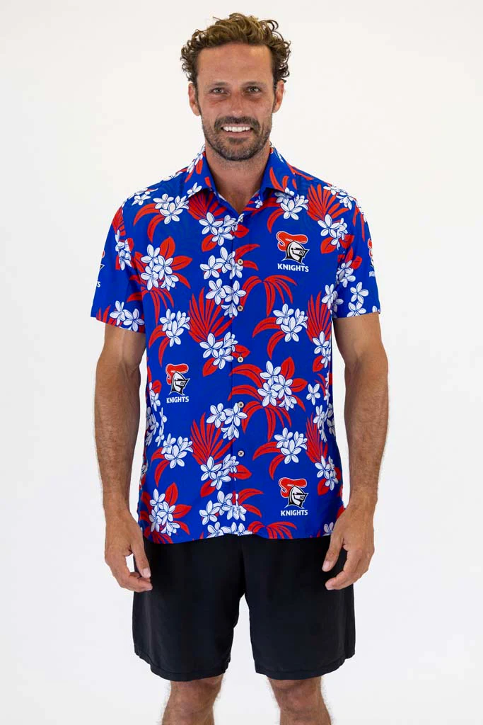 Newcastle Knights 'Reef' Hawaiian Shirt Adult - Image 2