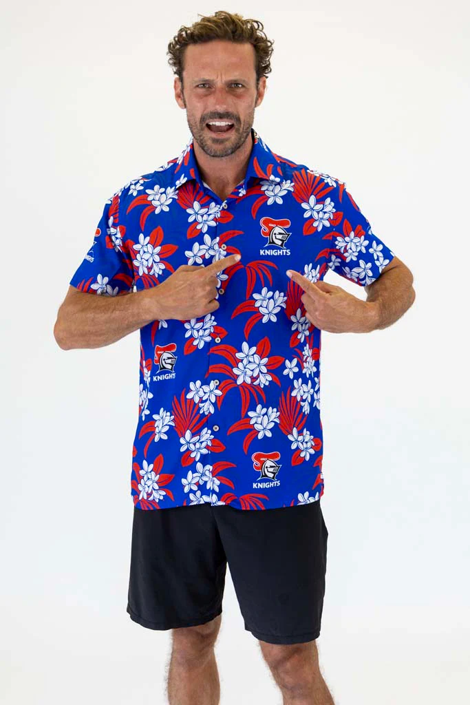 Newcastle Knights 'Reef' Hawaiian Shirt Adult - Image 3