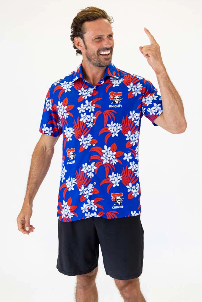 Newcastle Knights 'Reef' Hawaiian Shirt Adult - Image 4