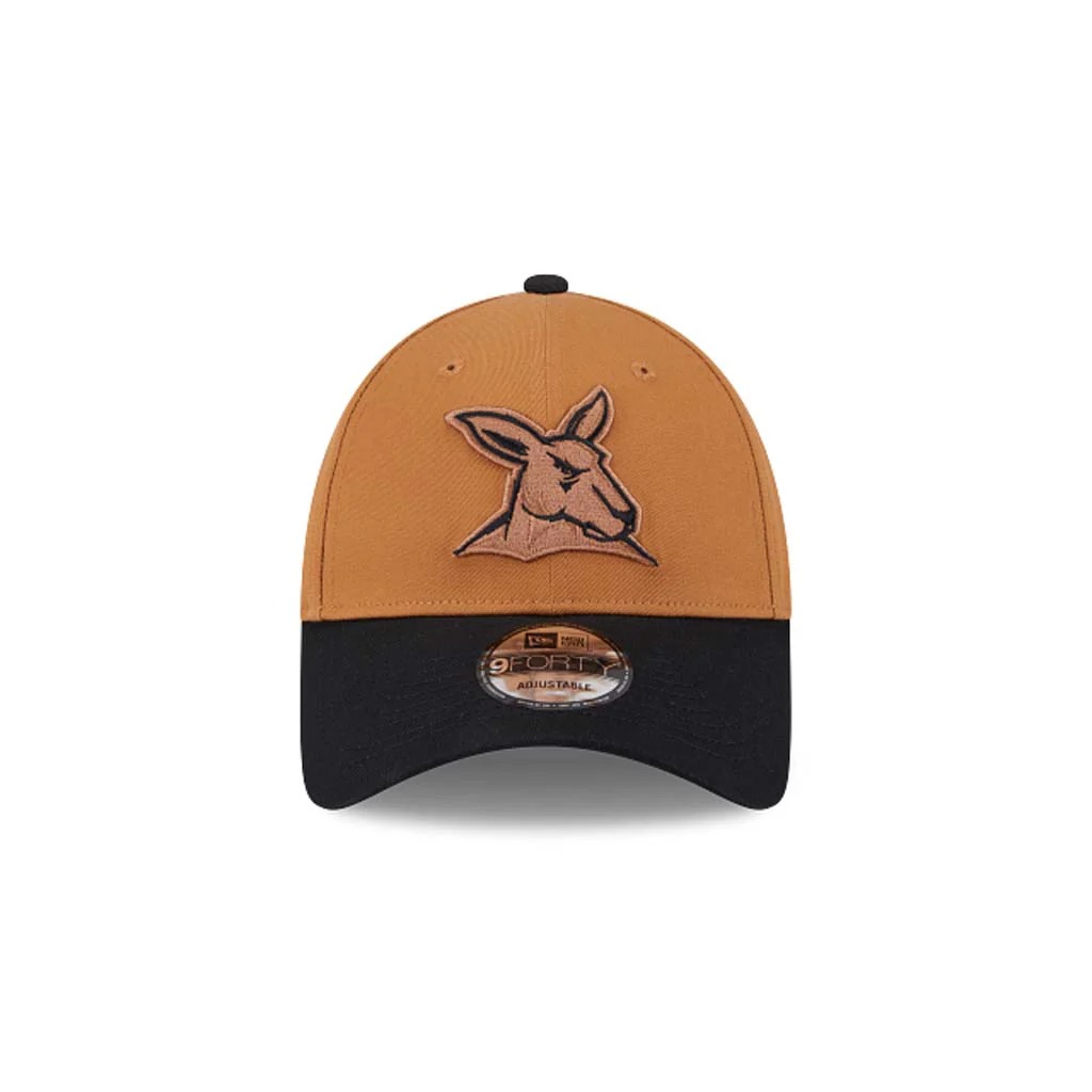 North Melbourne Kangaroos 9Forty Cap Brown Black - Image 2