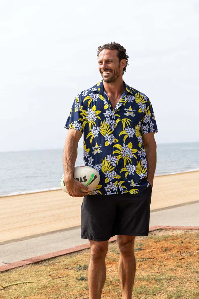North Queensland Cowboys 'Reef' Hawaiian Shirt - Image 2