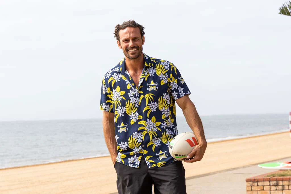 North Queensland Cowboys 'Reef' Hawaiian Shirt - Image 4