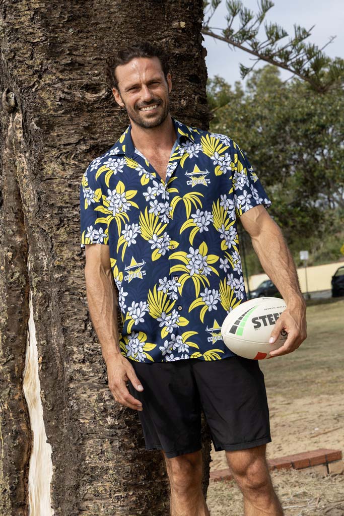 North Queensland Cowboys 'Reef' Hawaiian Shirt - Image 5