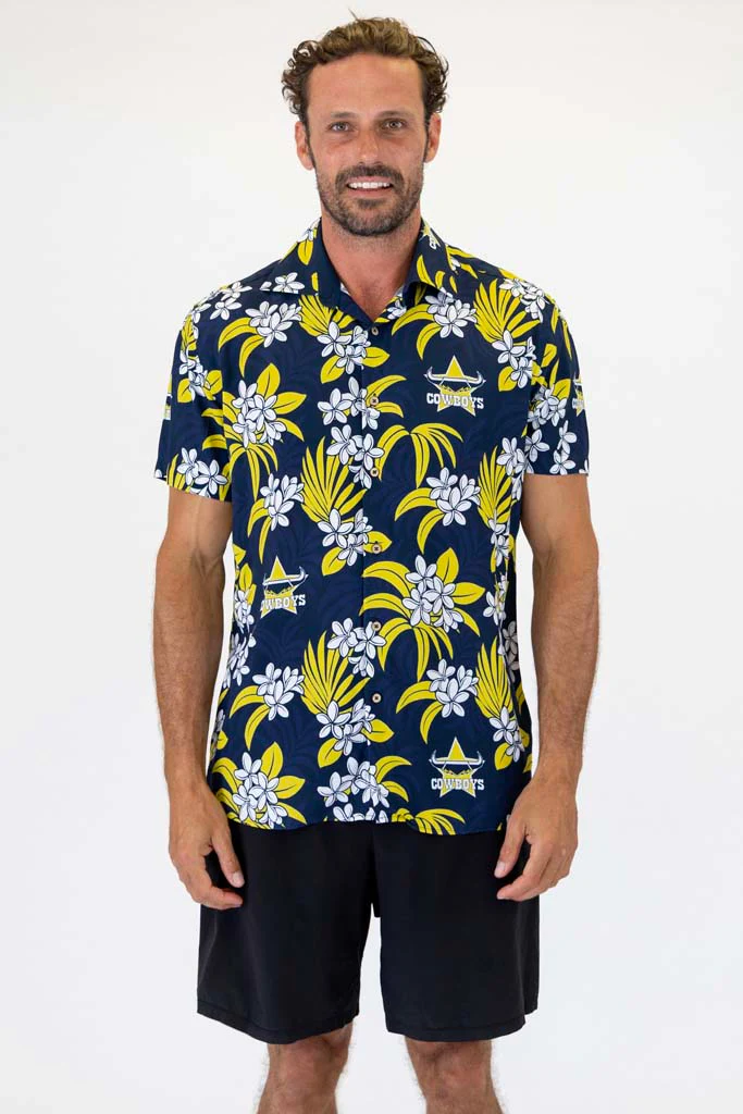North Queensland Cowboys 'Reef' Hawaiian Shirt - Image 6