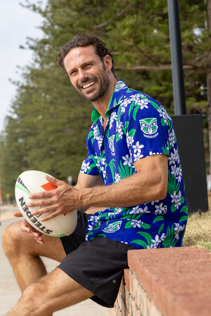 New Zealand Warriors 'Reef' Hawaiian Shirt Adult - Image 5