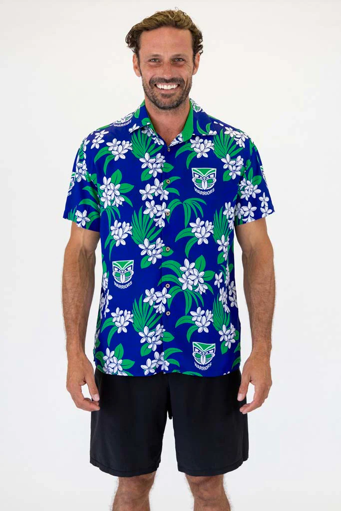 New Zealand Warriors 'Reef' Hawaiian Shirt Adult - Image 6