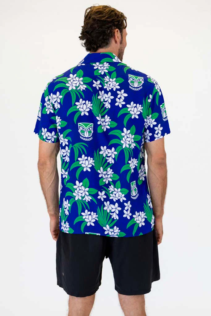 New Zealand Warriors 'Reef' Hawaiian Shirt Adult - Image 7