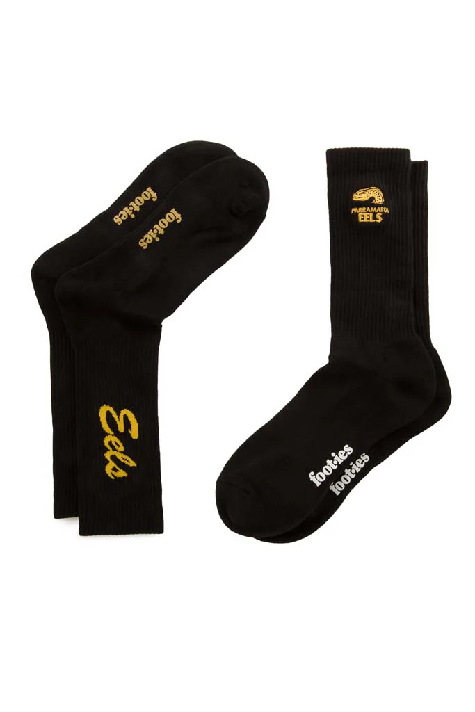 Parramatta Eels Black Sneaker Sock 2 Pack - Image 2