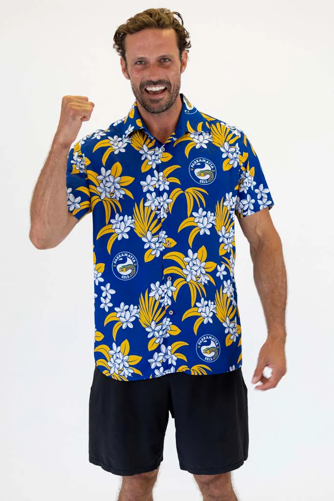 Parramatta Eels 'Reef' Hawaiian Shirt Adult - Image 3