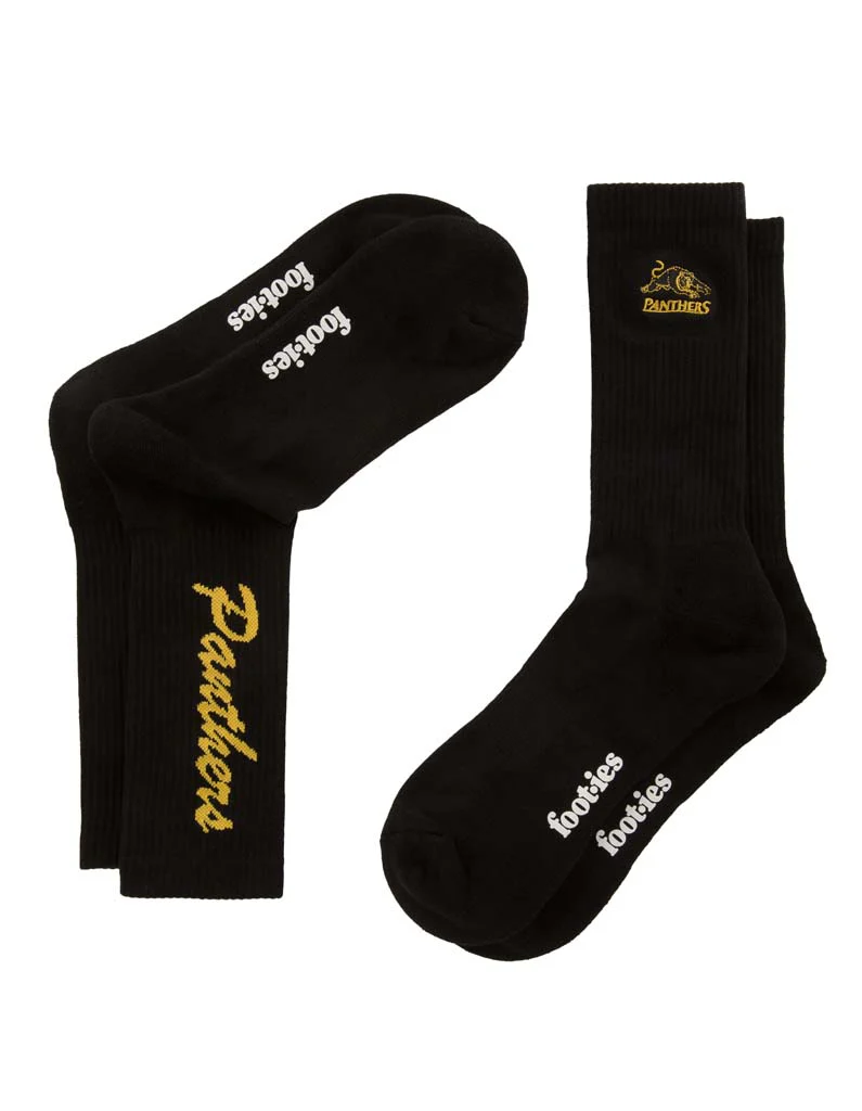Penrith Panthers Black Sneaker Sock 2 Pack - Image 2