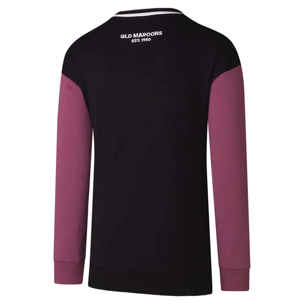 QLD Maroons 2026 Crew Sweat Black Unisex - Image 2