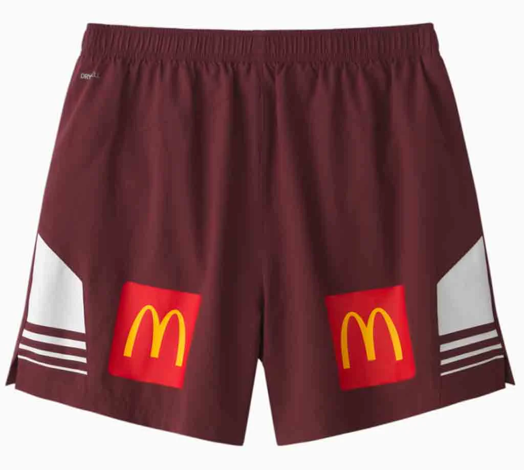 Queensland Maroons 2024 Training Shorts Burgundy - Image 2