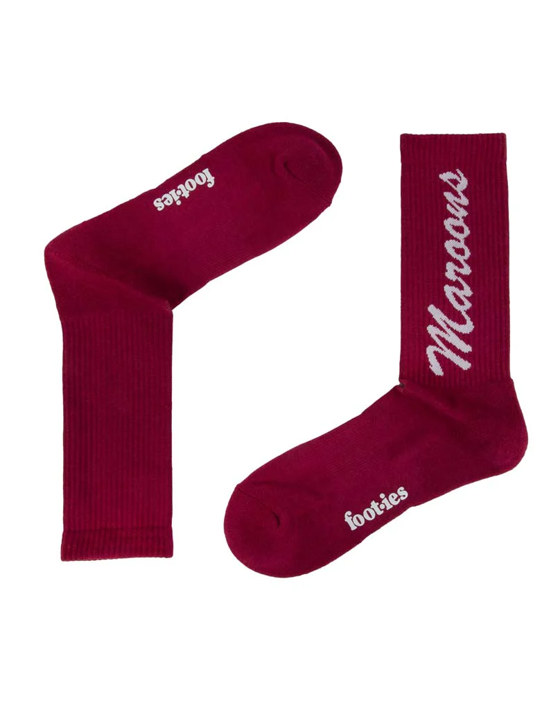 Queensland Maroons Script Sneaker Sock 2 Pack - Image 3