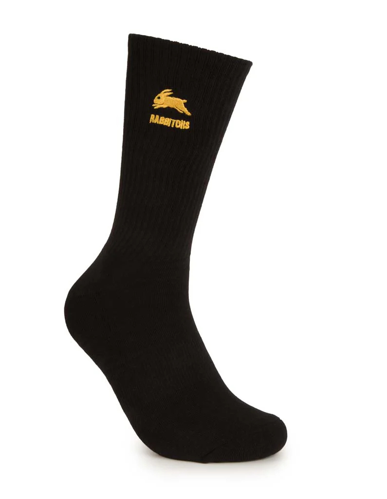 South Sydney Rabbitohs Black Sneaker Sock 2 Pack - Image 5