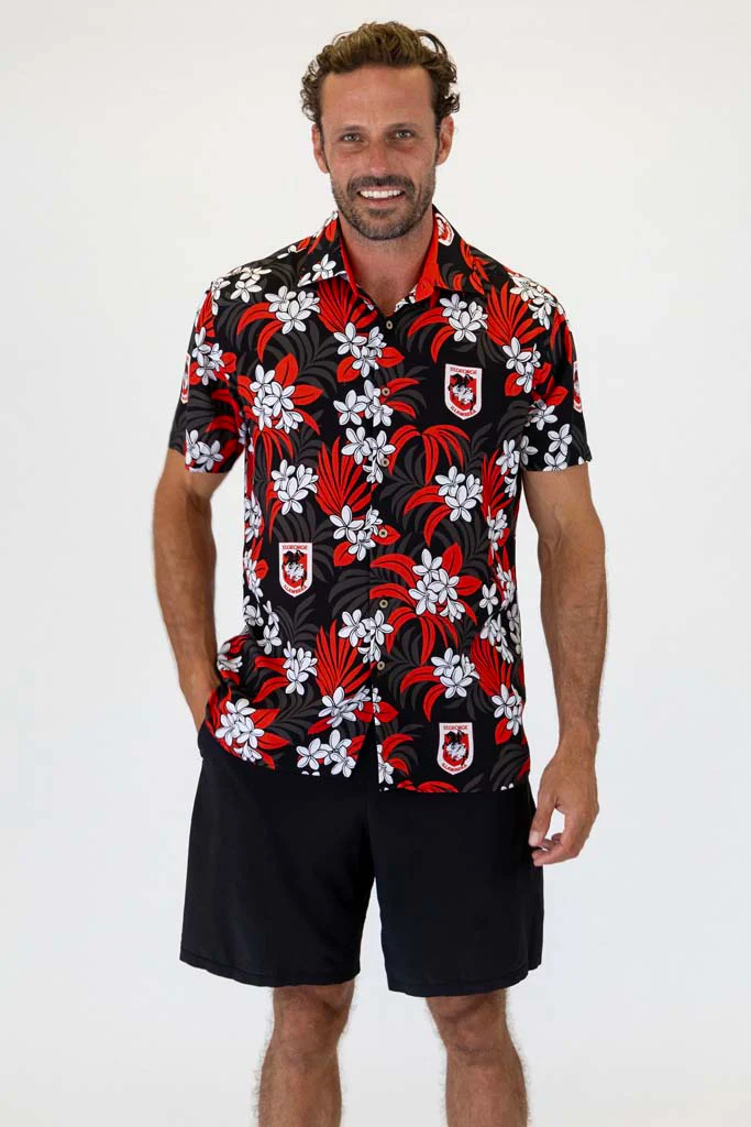 St George Dragons 'Reef' Hawaiian Shirt Adult - Image 3